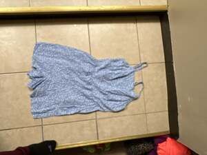 Old Navy Blue Floral Cami Smocked Romper Playsuit Size Medium